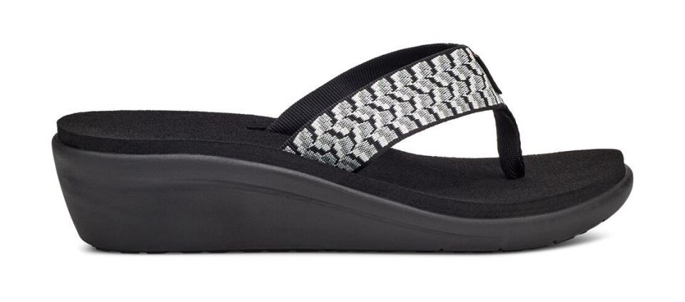 Voya Wedge Teva Boya Izleri Siyah-beyaz